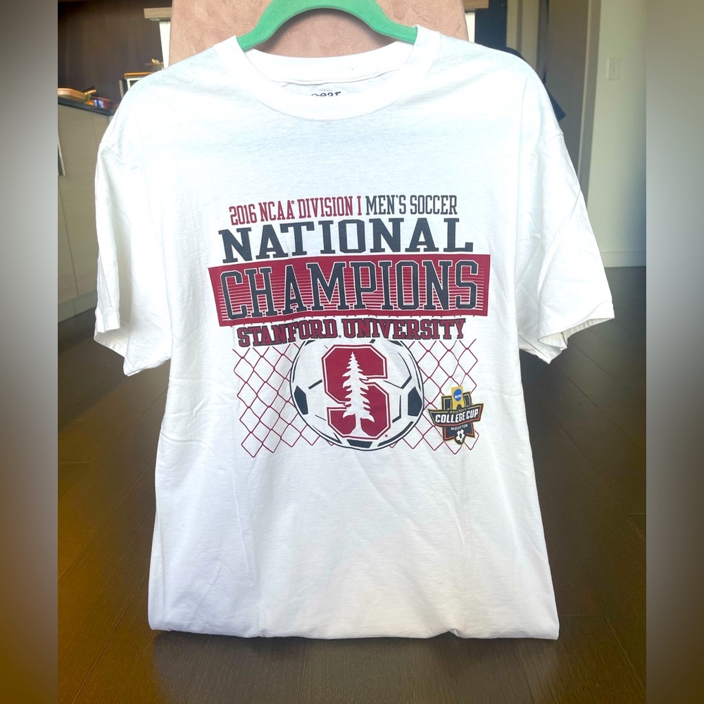Stanford 2016 NCAA D1 Mens Soccer National Champions T Shirt size Large